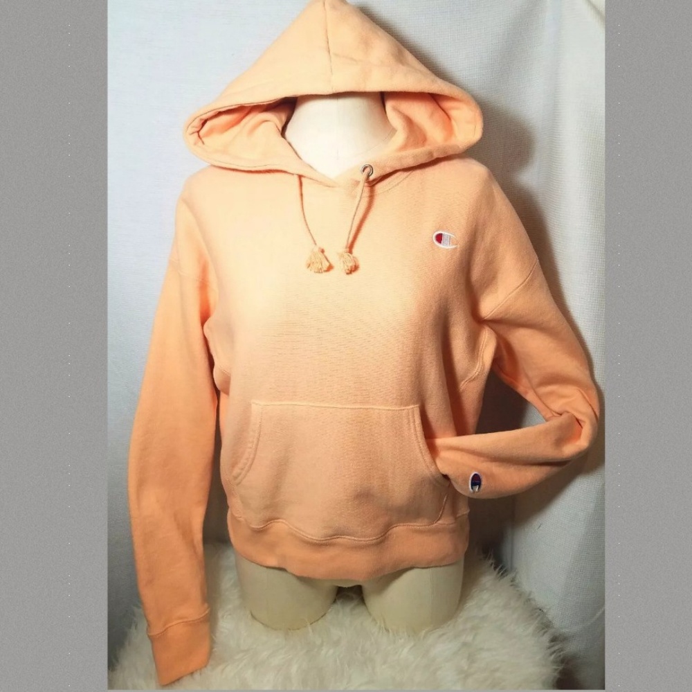 Vtg Champion Reverse Weave Medium Peach Hoodie